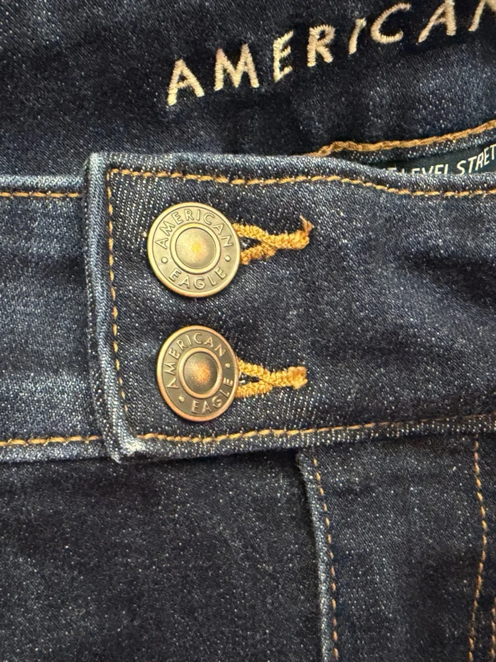 American Eagle Outfitters Dark Blue Flare Jeans - Picture 7 of 8